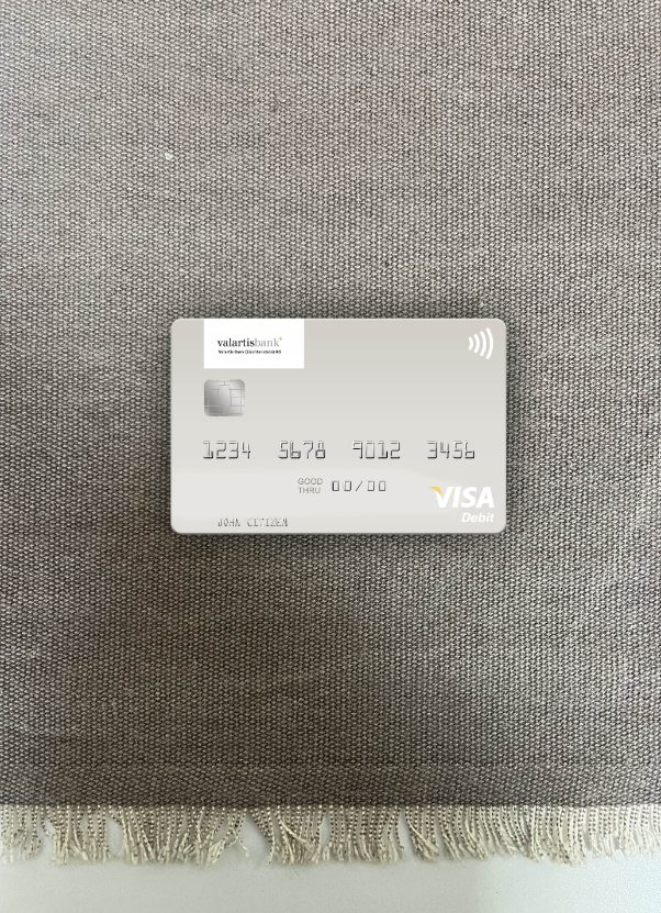 Download Liechtenstein Valartis Bank visa debit card photolook front Photoshop template